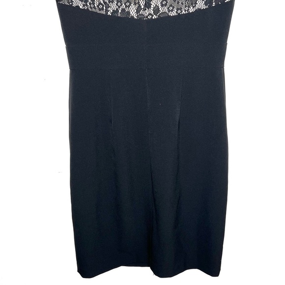 ADRIANNA PAPELL Black Lace Bodice Bodycon Sleeveless Dress Size 6 - Picture 7 of 9